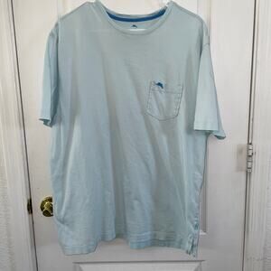 Tommy Bahama Relax Pocket T Shirt Mens XL Pima Cotton UPF 50 Blue